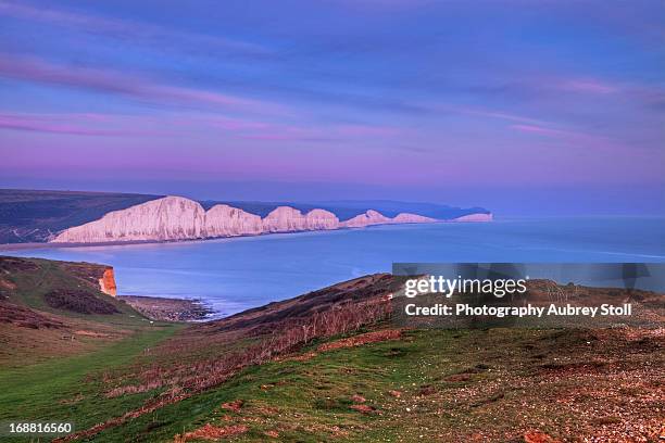 the seven sisters - cuckmere haven stock pictures, royalty-free photos & images