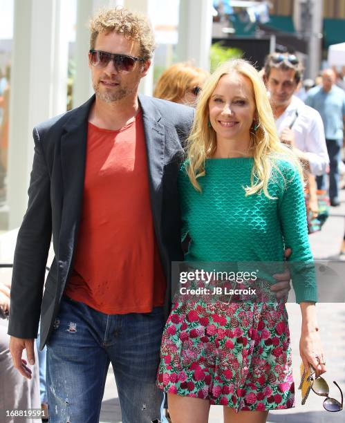 James Tupper and Anne Heche are seen at The Grove on May 15, 2013 in Los Angeles, California.