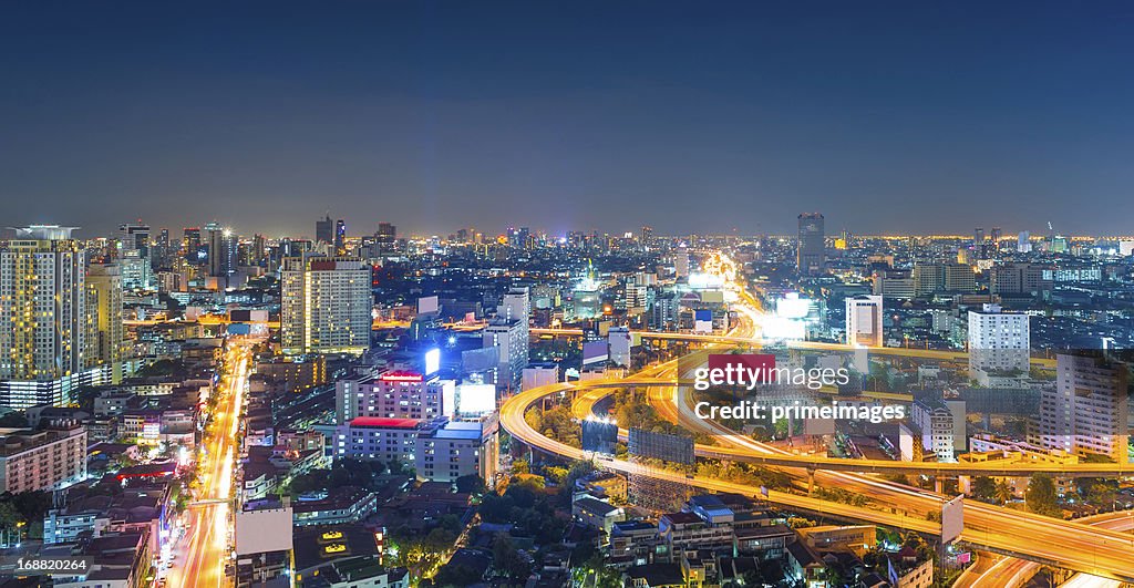 Aerial cityscape view in Asia