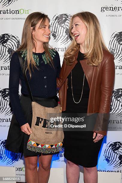 Lauren Bush Lauren and Chelsea Clinton attend the 2013 Outstanding Leadership In Youth Service Benefit at 583 Park Avenue on May 15, 2013 in New York...