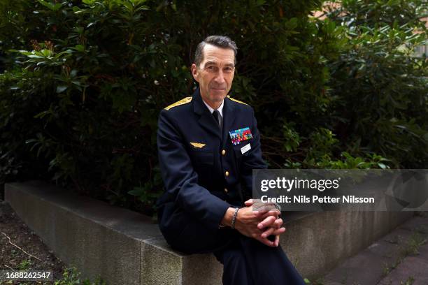 Swedish Armed Forces Supreme Commander Micael Bydén poses for a portrait on September 8, 2023 in Stockholm, Sweden.