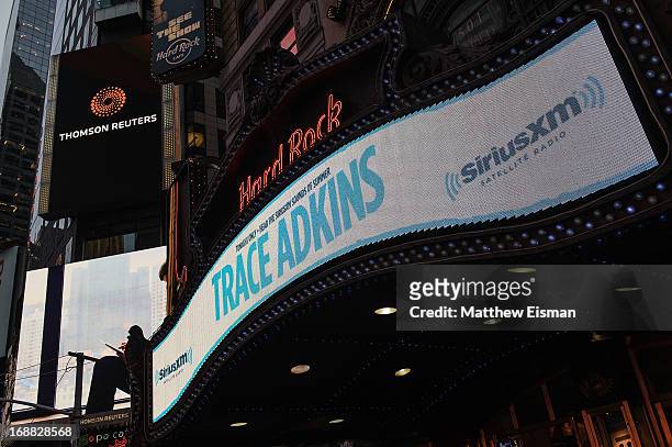 View of the Hard Rock Cafe's marquee during "SirusXM Sounds Of Summer" Series at Hard Rock Cafe New York on May 15, 2013 in New York City.