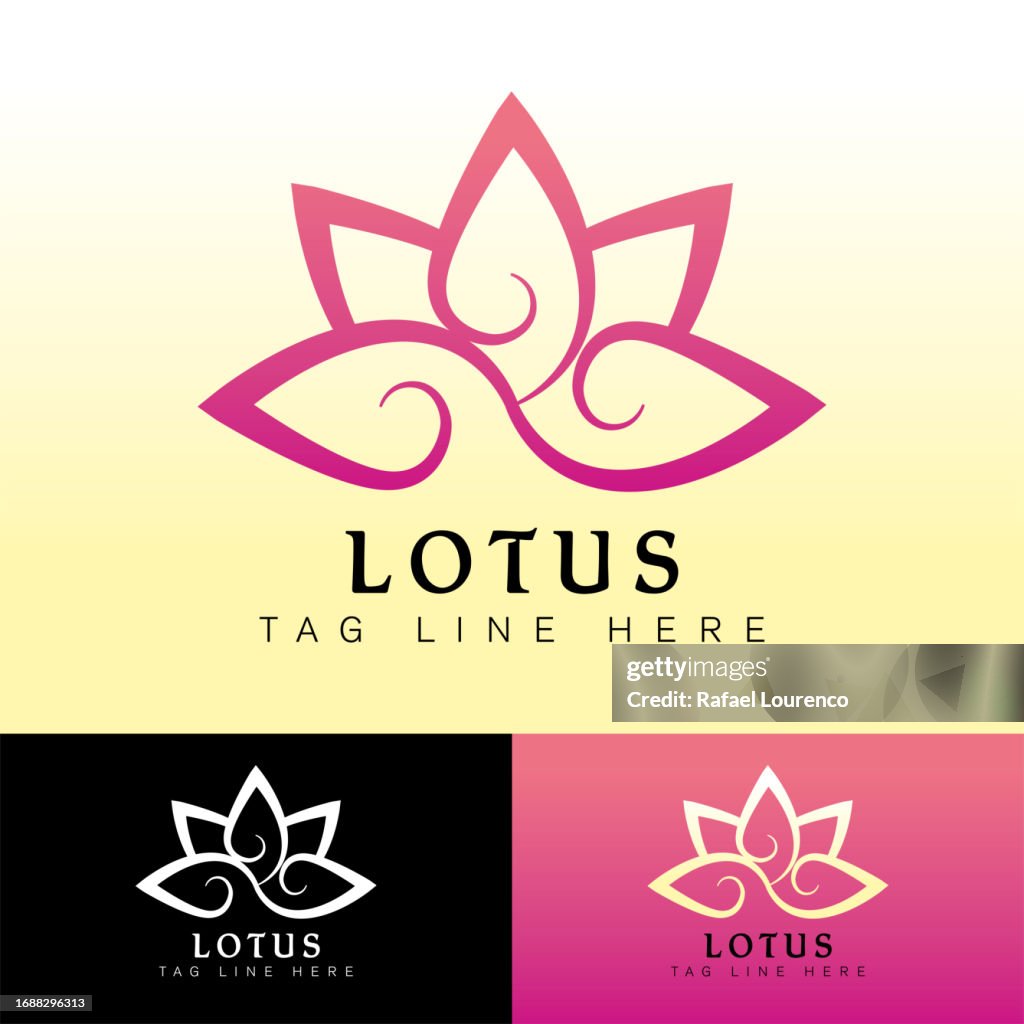 Brand Lotus Flower Brand Identity Symbol