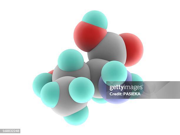 Threonine Molecule High-Res Vector Graphic