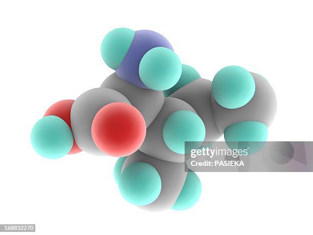 isoleucine molecule - protein balls stock illustrations