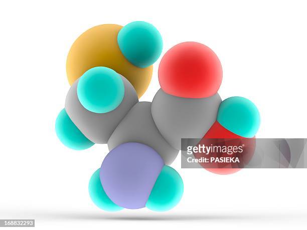 cysteine molecule - protein balls stock-grafiken, -clipart, -cartoons und -symbole