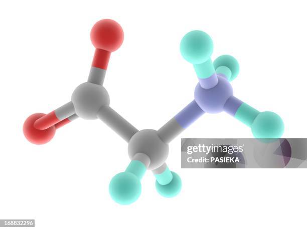 glycine molecule - bean illustration stock illustrations