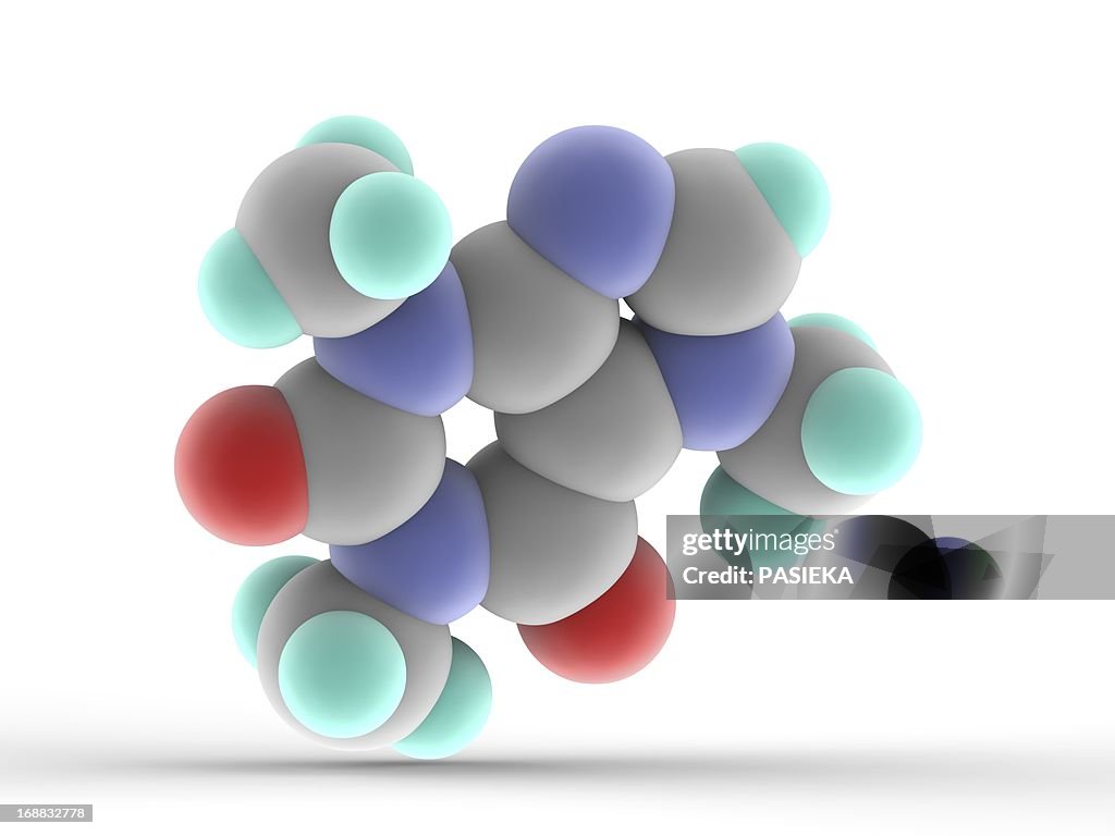 Caffeine drug molecule