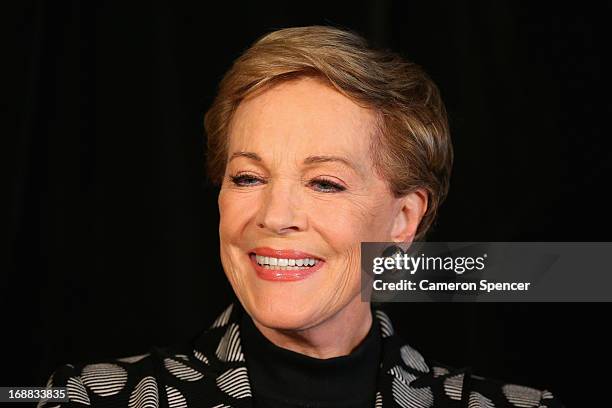 Actress Julie Andrews speaks to media at a press conference ahead of her national tour of "An Evening with Julie Andrews" on May 16, 2013 in Sydney,...