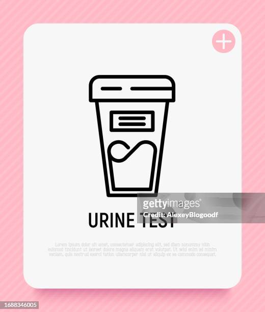 urine test thin line icon medical