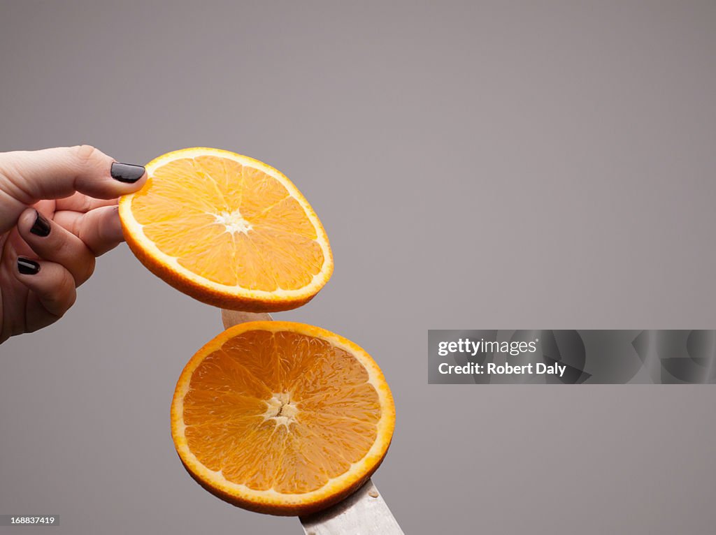 Fatias de laranja Flutuante