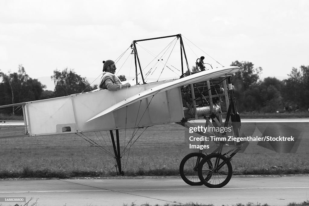 Replica of the Wright Flyer, Hradec Kralove Air Base, Czech Republic.