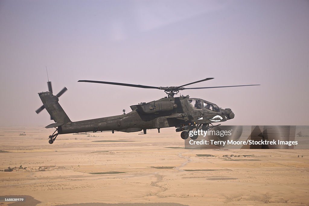 AH-64D Apache Longbow on a mission over Northern Iraq.