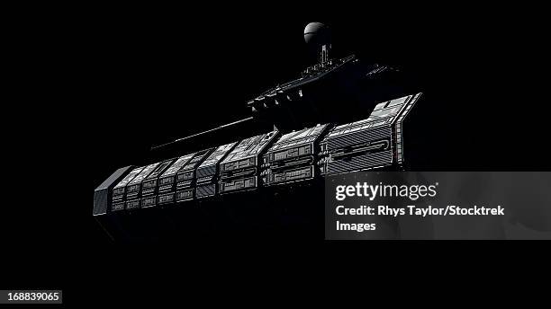 chinese orbital weapons platform featured in 2001 : a space odyssey. - space probe stock illustrations