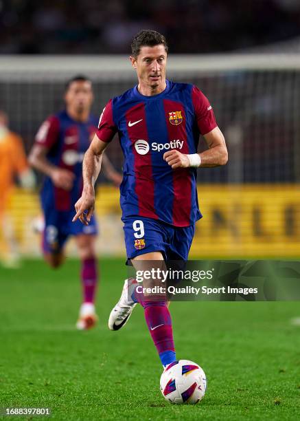 B0 of FC Barcelona with the ball during the LaLiga EA Sports match between FC Barcelona and Real Betis at Estadi Olimpic Lluis Companys on September...