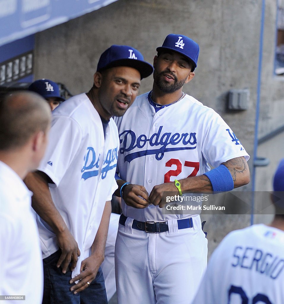 Actor Mike Epps Throws Out The First Pitch At Dodger Stadium