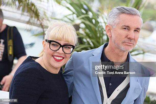 Catherine Martin and Director Baz Luhrmann attend the photocall for 'The Great Gatsby' at The 66th Annual Cannes Film Festival at Palais des...