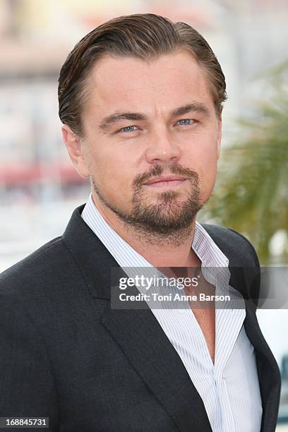 Actor Leonardo DiCaprio attends the photocall for 'The Great Gatsby' at The 66th Annual Cannes Film Festival at Palais des Festivals on May 15, 2013...