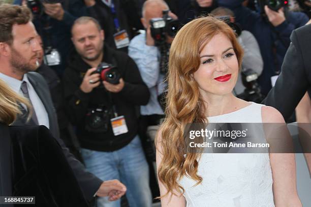 Isla Fisher attends the photocall for 'The Great Gatsby' at The 66th Annual Cannes Film Festival at Palais des Festivals on May 15, 2013 in Cannes,...