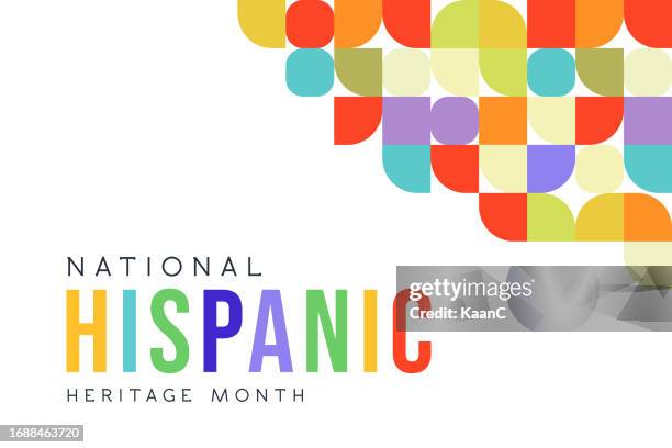 hispanic heritage month. vector web banner, poster, card for social media, networks. greeting with national hispanic heritage month text. vector stock illustration - hispanic heritage month stock illustrations