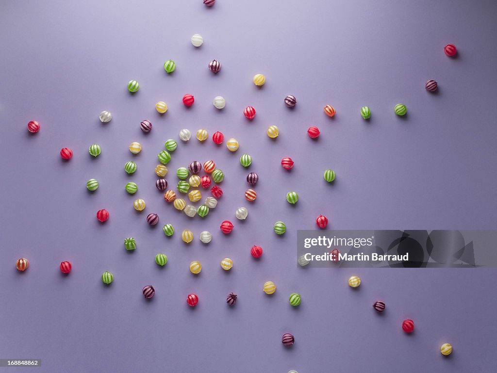 Espiral de vibrante de caramelo