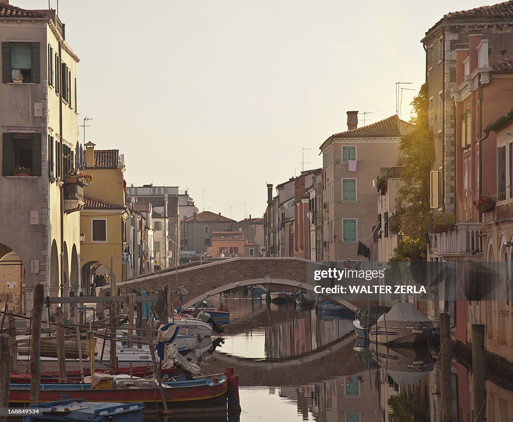 Bridge over urban canal