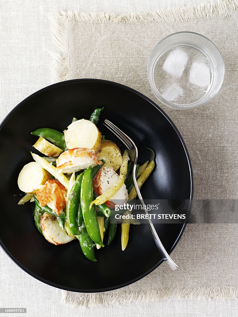 Bowl of chicken and vegetables