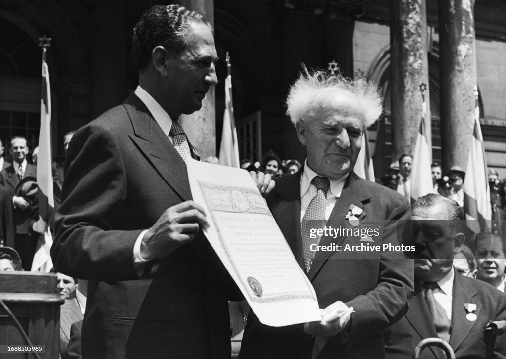 Vincent R. Impellitteri Greets David Ben-Gurion