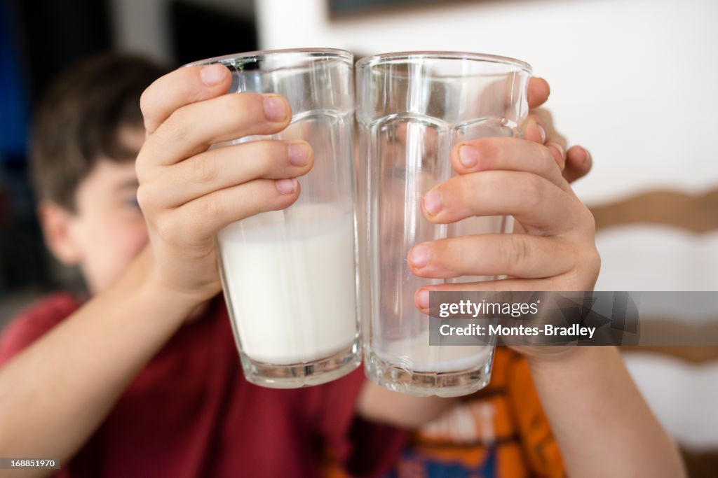 Toast mit Milch für ewige frienship