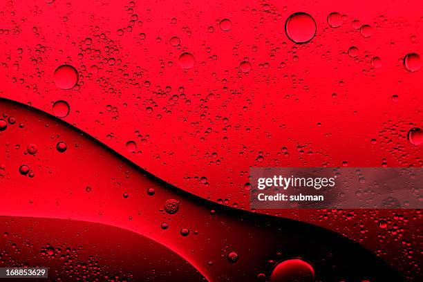 bolle rosse astratte - carbonation foto e immagini stock