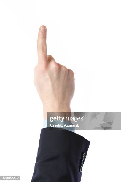pressing button - arm in suit stock pictures, royalty-free photos & images