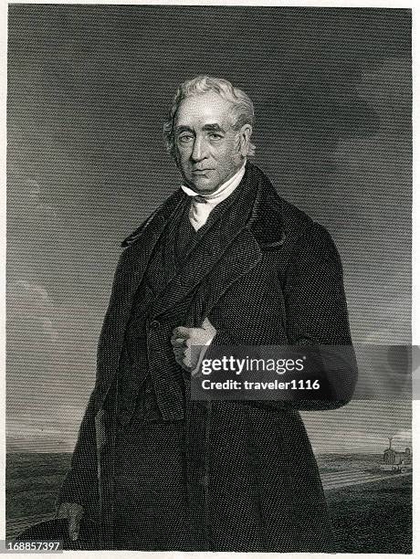 george stephenson - george stephenson stock illustrations