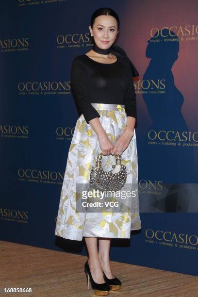 Actress Carina Lau attends Occasions charity dinner at Four Seasons Hotel on May 15, 2013 in Hong Kong, Hong Kong.