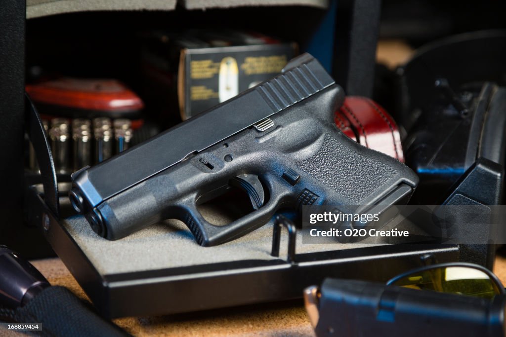 Handgun and Safe