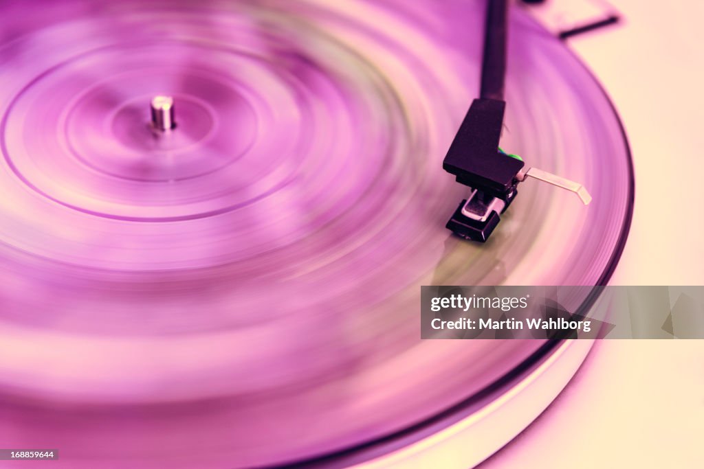 Pink vinyl record