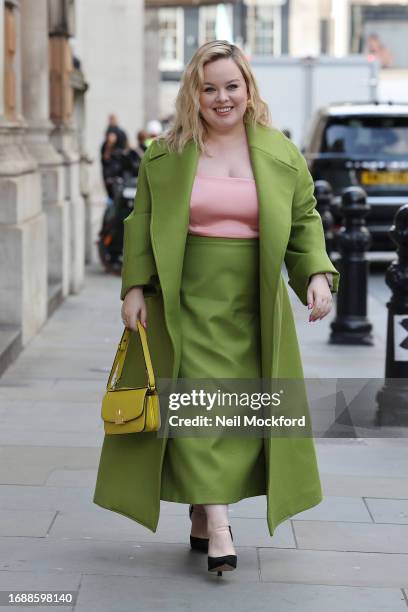 Nicola Coughlan attends Emilia Wickstead at Royal Academy of Arts during London Fashion Week September 2023 on September 18, 2023 in London, England.