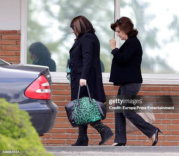 Penelope Cruz's mother Encarna Sanchez visits Monica Cruz, sister of Penelope Cruz, after she gave birth to a girl following artificial insemination...