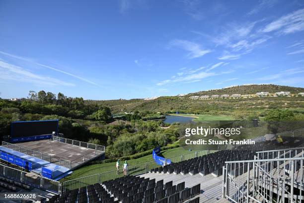 OA general view from the back of the first tee during practice prior to the The Solheim Cup at Finca Cortesin Golf Club on September 18, 2023 in...