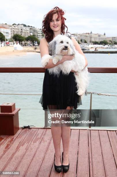 Ashleigh Butler and Pudsey attend the photocall for 'Pudsey:The Movie' at The 66th Annual Cannes Film Festival on May 16, 2013 in Cannes, France.