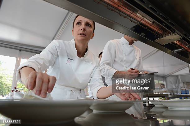 Electrolux partner chef Anne-Sophie Pic attends Chef's Table by Electrolux with Anne-Sophie Pic at Electrolux Agora Pavilion on May 16, 2013 in...