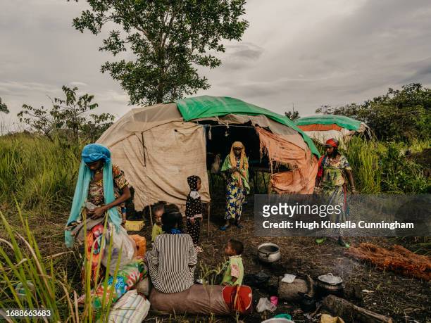 Nomadic herders from Chad at their campsite in on September 21, 2023 in Niangara, Congo. Tensions between local Congolese communities and groups of...