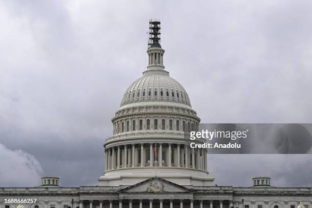 United States Capitol building is seen under construction in Washington D.C., United States on September 24, 2023.
