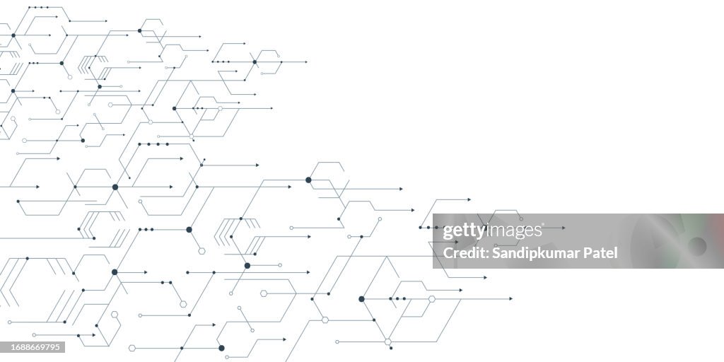Science Network Pattern Connecting Lines And Dots On Simple Background ...