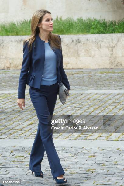 Princess Letizia of Spain attends "El Lenguaje de la Crisis" seminar at the Monastery of Yuso on May 16, 2013 in San Millan de la Cogolla, Spain.