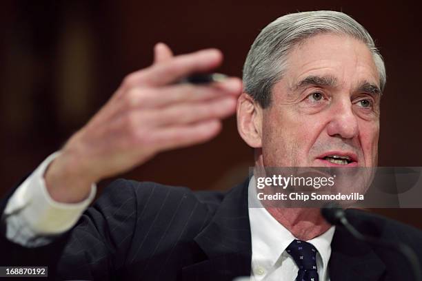 Federal Bureau of Investigation Director Robert Mueller testifies before the Senate Appropriations Committee's Commerce, Justice, Science, and...