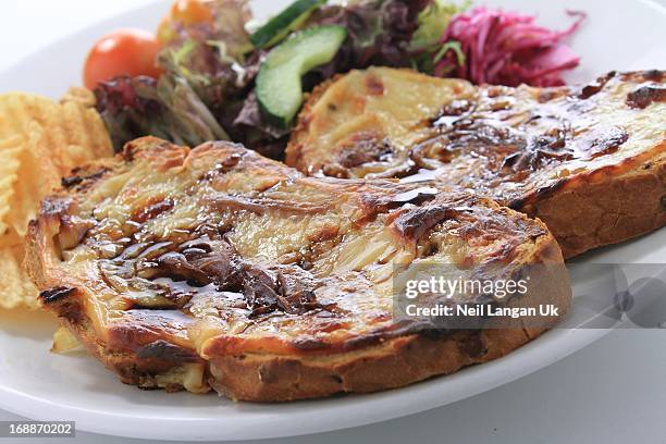 traditional welsh rarebit - welsh culture stock pictures, royalty-free photos & images