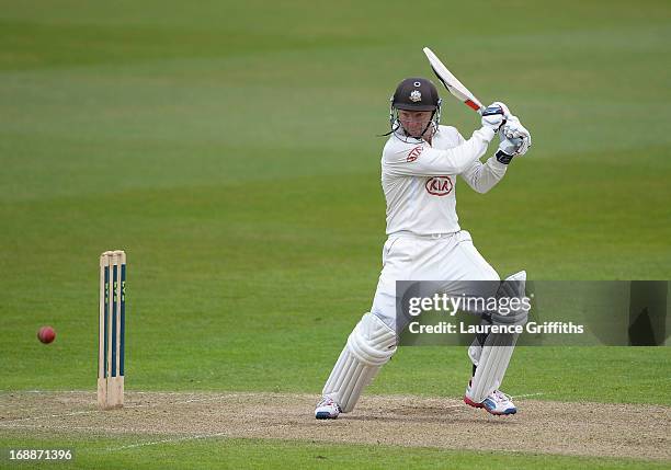 Gareth Batty of Surrey in action during day two of the LV County Championship division one match between Nottinghamshire and Surrey at Trent Bridge...