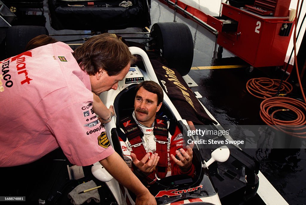 Mansell Tests Indy Car