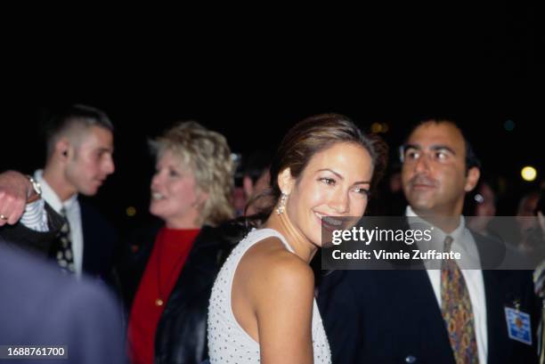 Jennifer Lopez attends the "Selena" Hollywood premiere at Pacific's Cinerama Dome in Hollywood, California, United States, 13th March 1997.