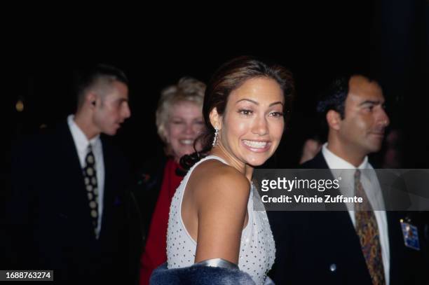 Jennifer Lopez attends the "Selena" Hollywood premiere at Pacific's Cinerama Dome in Hollywood, California, United States, 13th March 1997.